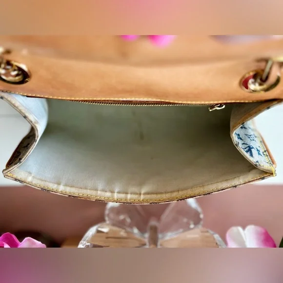 Louis Vuitton Grey/Navy Monogram Mini Lin Camille Crossbody Chain Flap Bag - Picture 13 of 14